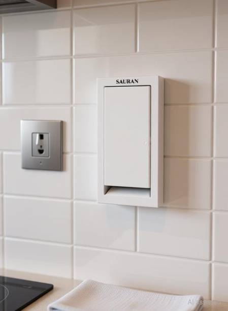 Sauran Pack of 2 Pieces 6amp ISI Marked Modular Switch White (ESP13.5) 6 A One Way Electrical Switch
