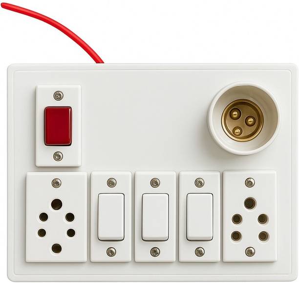 Rgtas 1 switch, 1 bulb holder, 2 sockets & multiple switches 20 A One Way Electrical Switch