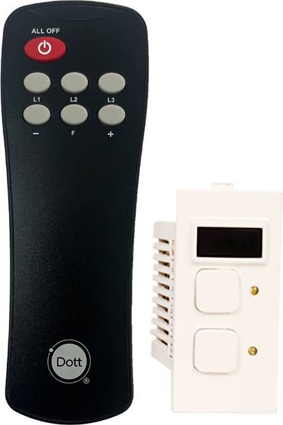 DOTT Modular Remote Control Switch CURO M for 1 Light and 1 Fan with speed Regulation 5 A One Way Electrical Switch