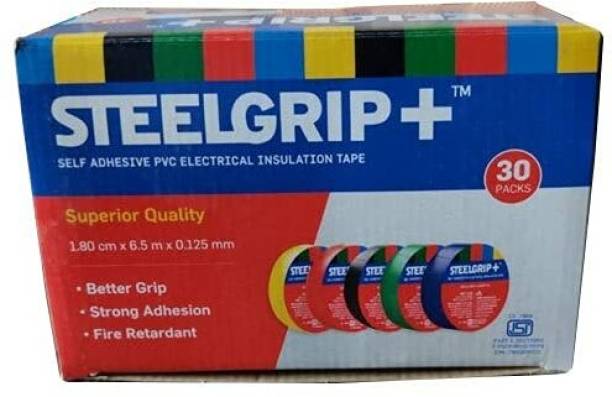 Steelgrip PVC Tape (1. 8 cm X 6 m X 0. 125 mm) (Pack of 30)