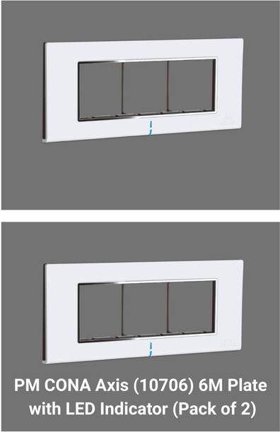PM Cona Axis (10706) 6M Plate with LED Indicator (Pack of 2) Wall Plate