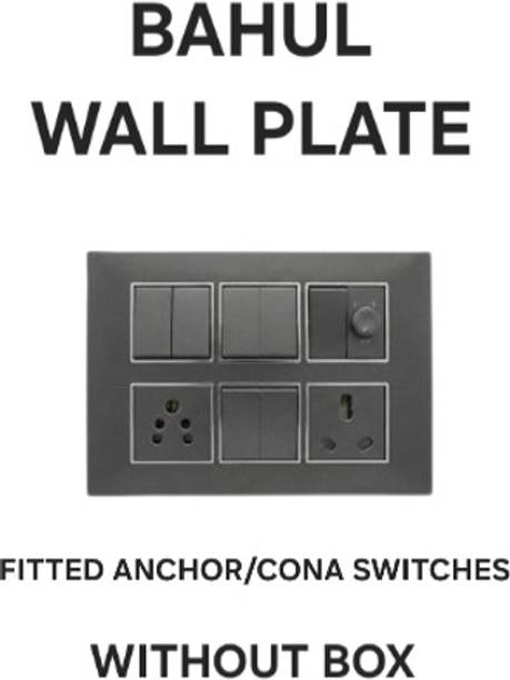 BAHUL WALL PLATE WITH OUT BOX SUITABLE FOR OPEN OR UNDERGROUND FITTING Wall Plate