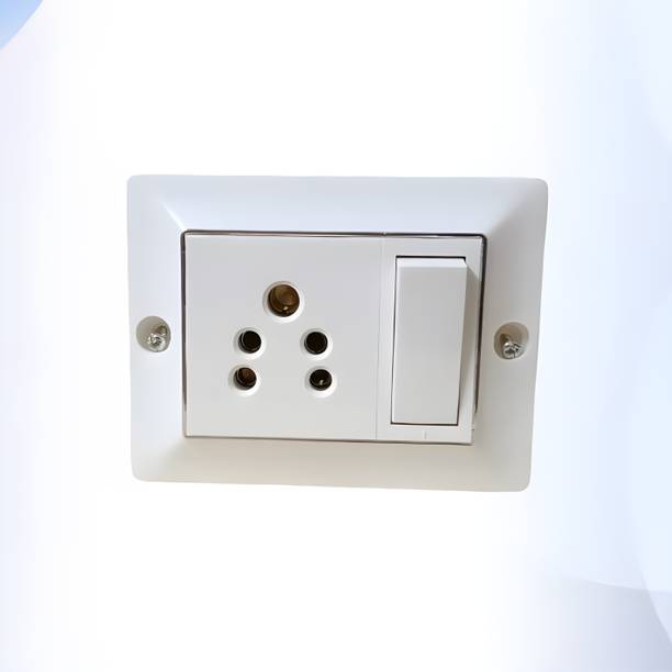 rodhnielectric Premium Modular Switch Box with Socket |Wall Mounted Electrical Switch Board Wall Plate