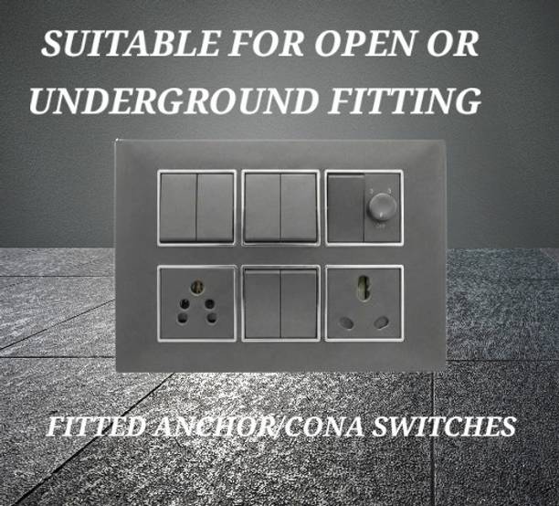 BAHUL PREMIUM QUALITY WALL PLATE FITTED ANCHOR/CONA SWITCHES WITH OUT BOX Wall Plate