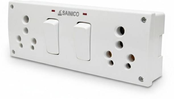 HAHM 2 Socket Extension Board, Universal Socket for Home, Office & Travel Use (0 m) Wall Plate