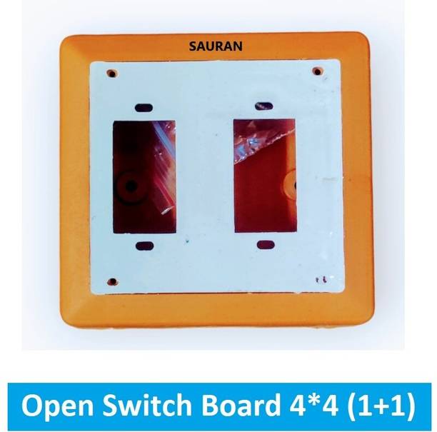 Sauran Open Switch Board 4*4 (1+1) Plastic H067 OSB10.1 Wall Plate