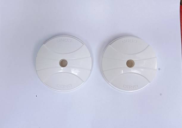 CONA Ceiling Rose 6A, Fancy And Polycarbonate with Heavy Brass Parts (White) Wall Plate