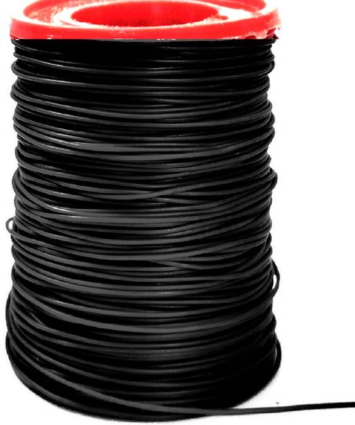 Wizzo 90- Meters 7 Threads 42 Guage / 0.0025 AWG PVC Coated Jumper Wire 0.01 sq/mm Black 90 ft. Wire