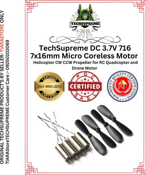 TechSupreme Mini Drone Coreless Motor Helicopter CW CCW Propeller for RC Quadcopter & Drone Motor Control Electronic Hobby Kit
