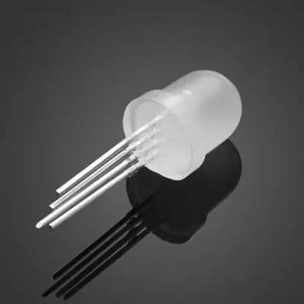 gobagee 8mm Round Tip 10pcs Common Anode Short Leg 4 Pin Tri Color Diffused LED RGB Miscellaneous Electronic Hobby Kit