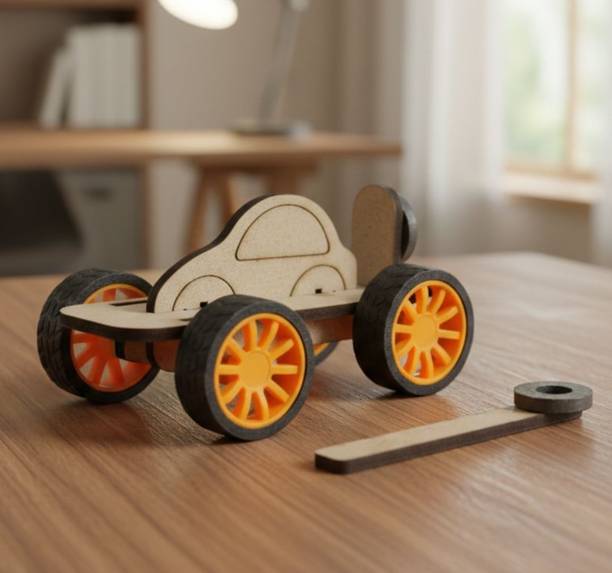 ERH india Magnetic Toy Car STEM Science Physics Working Model Project Kit Kids