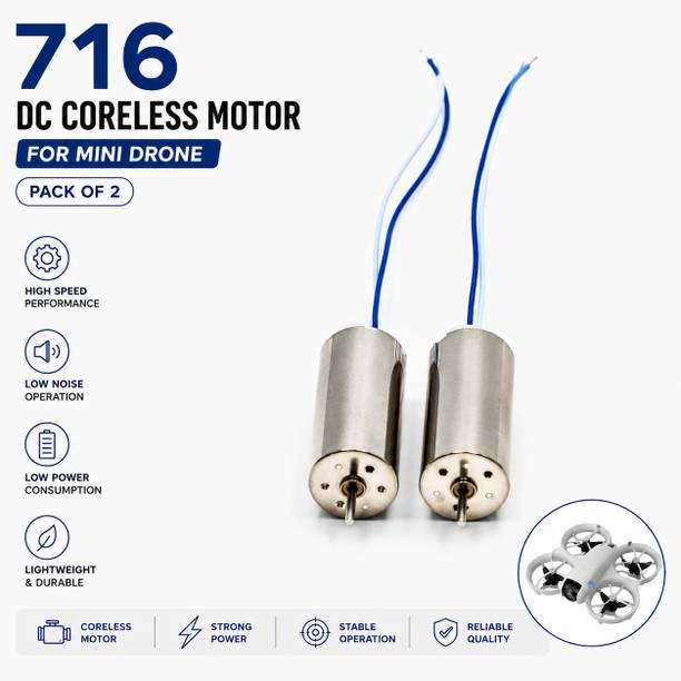 सर्किटक्राफ्ट 716 DC Coreless Motor | 3.7V High Speed Micro Motor (Pack 2) इलेक्ट्रॉनिक कॉम्पोनेन्ट इलेक्ट्रॉनिक हॉबी किट