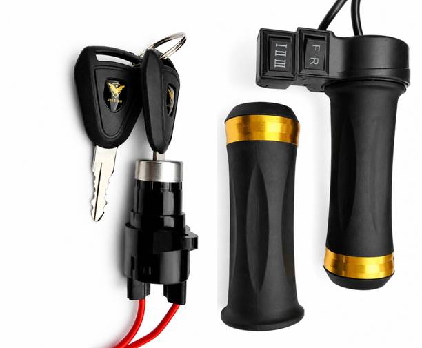 USR Electric E-rickshaw & Bicycle, E-Scooter Throttle Grip & Switch 2-Key Handle Set Automotive Electronic Hobby Kit