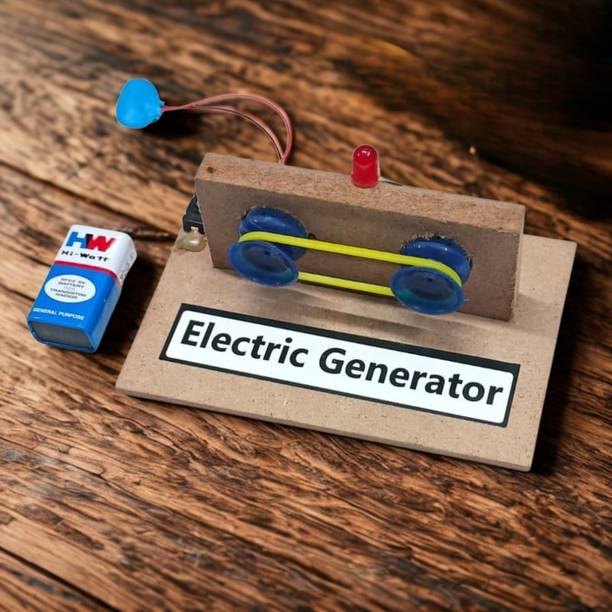 ERHIndia Working Model DC Electric Generator STEM Science Project Physics Experiments Kit Educational Electronic Hobby Kit