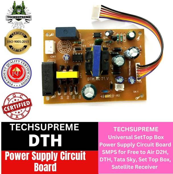 TechSupreme DTH Power Supply Universal Set Top Box Power Supply Circuit Board 1B Power Supply Electronic Hobby Kit