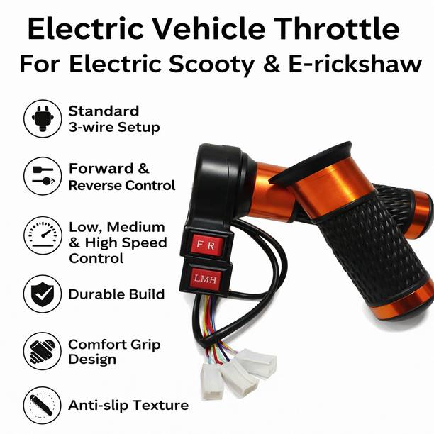 MotoTrus Electric Vehicle Throttle Grip with F/R Switch & LMH Speed ​​Control Automotive Electronic Hobby Kit