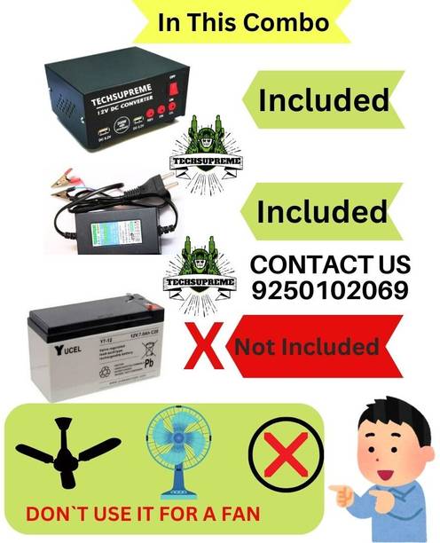 TechSupreme 500 VA Solar Compatible Square Wave Inverter