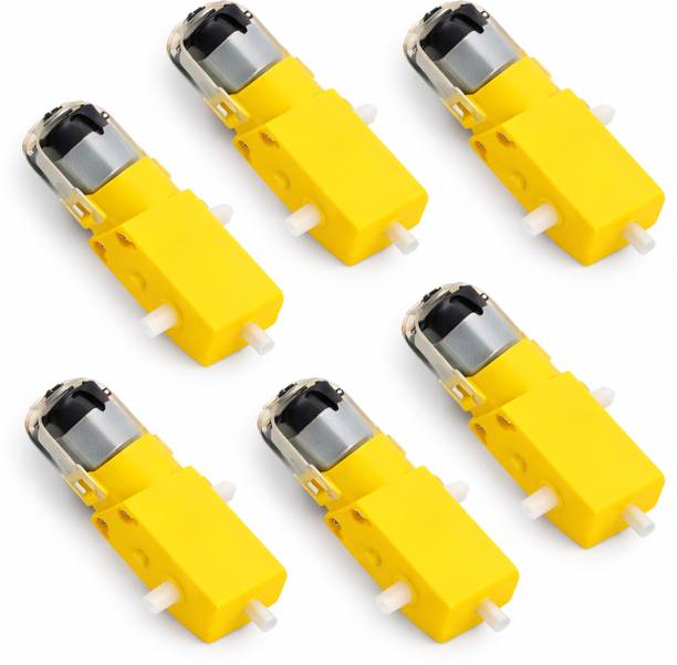mpiks Dual Shaft BO Motor Pack of 6 TT Gear DC Robotics DIY Motor Electronic Components Electronic Hobby Kit