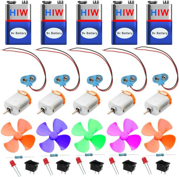 Electrobot Battery Motor LED Switch Kit Educational Electronic Hobby Kit