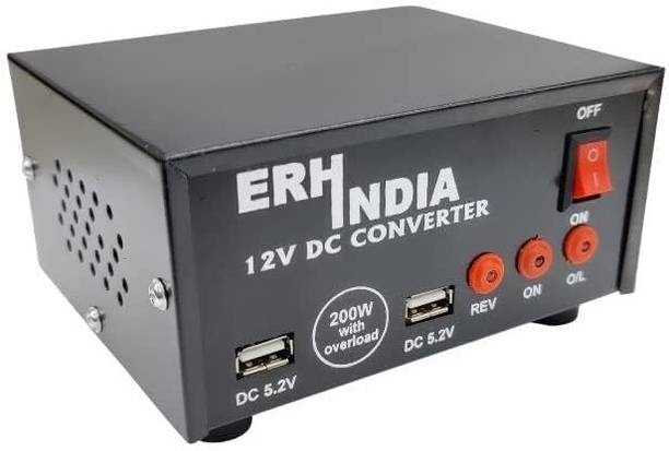 ERHIndia Dc to Ac Dual USB Converter 12v Mini Car Inverter 200 Combo Set