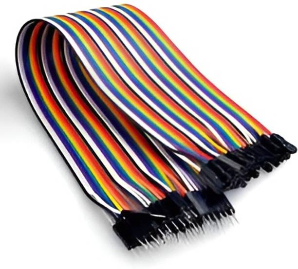 R&D Male to Female Jumper Wire 20cm - 40 pcs Multicolour Electronic Components Electronic Hobby Kit