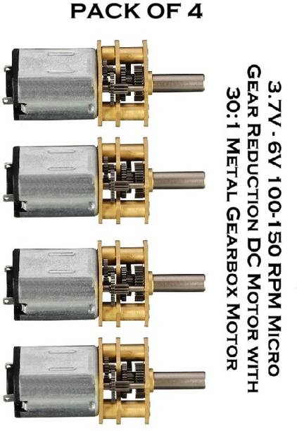 SG Flash PACK OF 4 3.7V 6V 100 RPM Micro Gear Reduction DC Motor Electronic Components Electronic Hobby Kit