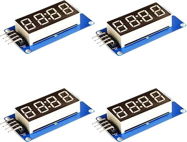 R&D New TM1637 4-Digit Digital LED Display Module – 7 Segment Clock_PackOf Electronic Components Electronic Hobby Kit