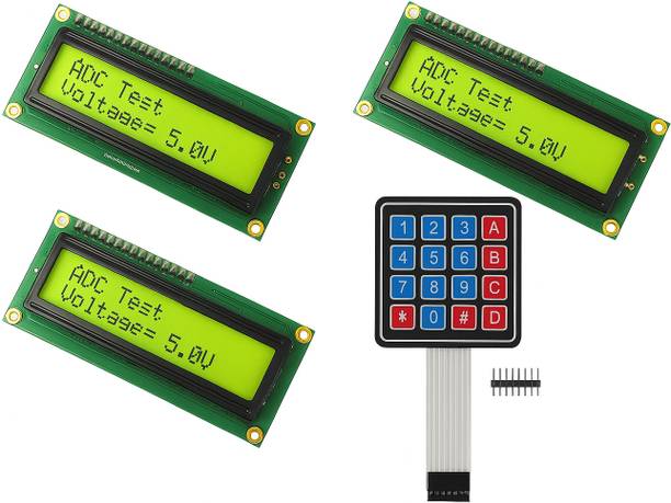 Self Lub 16x2 LCD Display Module & 4x4 Membrane Keypad Combo Pack for Arduino Electronic Components Electronic Hobby Kit