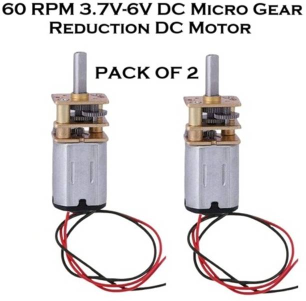 SG Flash PACK OF 2 3.7V 6V 100 RPM Micro Gear Reduction DC Motor Electronic Components Electronic Hobby Kit
