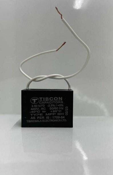 Spinxx 2.5 MFD Box Tibcon Capacitor for Ceiling Fan &amp; Mini Cooler Motor ( Pack of 1 ) Motor Control Electronic Hobby Kit