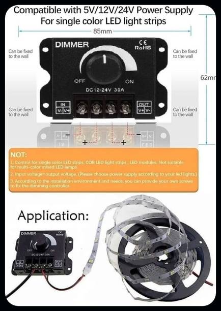 EASTRA Dimmer Controller Switch DC12-24V 8Amp 0%-100%-EHK2550 Micro Controller Board Electronic Hobby Kit