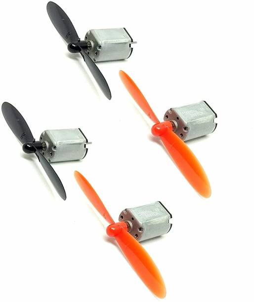INVENTO 4pcs N20 3.7V Mini Drone Dual Shaft DC Motor 10x12x15mm 6000 RPM with 2Pcs 55m Automotive Electronic Hobby Kit