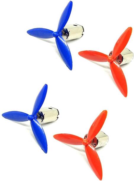 INVENTO 4PCS N30 3.7V Mini Drone DC Motor 10x12x20mm 25000 RPM+4Pcs 50mm 3Blade Automotive Electronic Hobby Kit