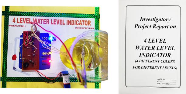 ONTEX ELECTRONICS Water Level Indicator 4 Level Multicolor Physics Investigatory Project Educational Electronic Hobby Kit