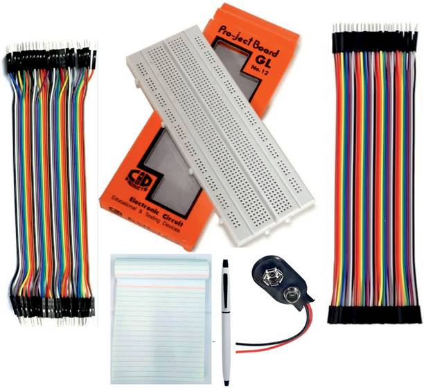 ONTEX ELECTRONICS GL-12 840 Point Solderless Breadboard+HQ 60 Pc Jumper Wire Set Elec Hobby Kit Electronic Components Electronic Hobby Kit