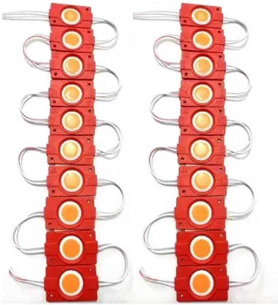 ELPH 20 Pcs Red 12V DC Coin LED Light Interior Exterior Light for Car, Bike, Van Light Electronic Hobby Kit