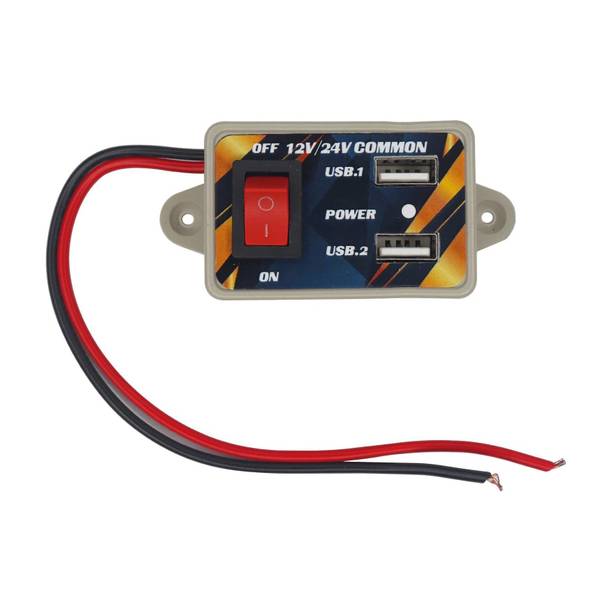 Prowans 12V to 5V DC converter with 2 USB jacks for mobile charging application Electronic Components Electronic Hobby Kit
