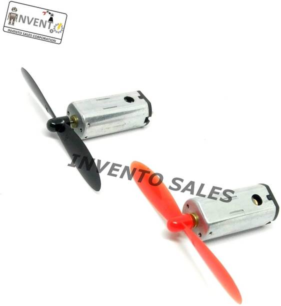 InventoSales 2PCS N50 3.7V-7.4V Mini Drone DC Motor 10x12x25mm 21000 RPM + 2Pcs 55m Propeller Automotive Electronic Hobby Kit