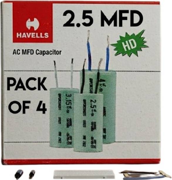 HAVELLS Orignel 2.5 Mfd Capacitor Your All Types Fan | Power Supply Electronic Hobby Kit