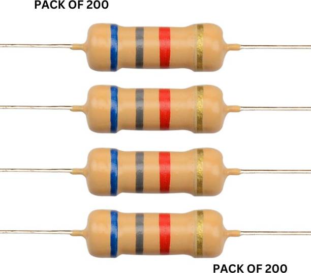 MAG BEE 6K8 OHM CARBON FILM RESISTORS 0.25 WATT TOLERANCE 5% Pack of 200 Electronic Components Electronic Hobby Kit
