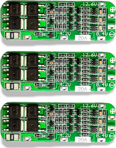 Universal Hub 3PCS 3S 20AMP CELL BMS 18650 Lithium Battery Protection Board (3S, 20A, 12.6V) Electronic Components Electronic Hobby Kit