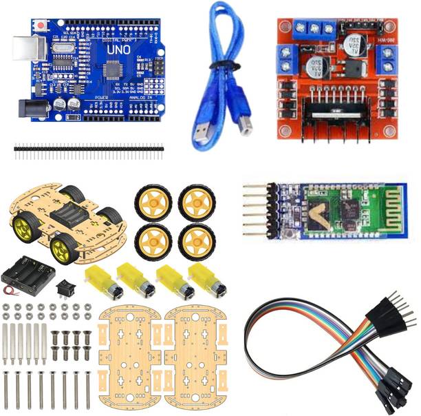 रोबो 4WD REMEOTE Controls Robot इलेक्ट्रॉनिक कॉम्पोनेन्ट इलेक्ट्रॉनिक हॉबी किट