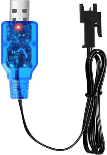 SixOhms SM-2-Pin USB Charger Cable for 6V Li-ion/LiPo RC Car, Drone & Plane Electronic Components Electronic Hobby Kit