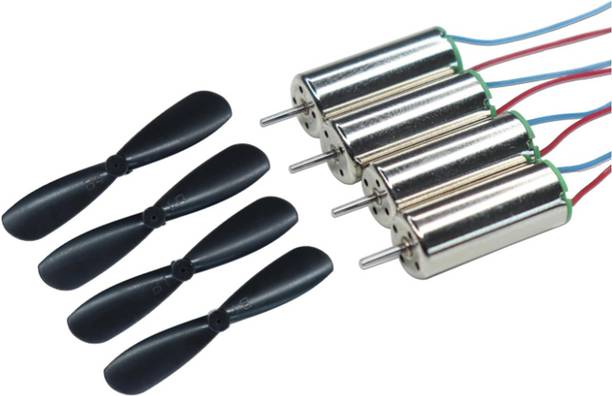 SixOhms 4Pcs 3.7V DC 716 Micro Coreless Motors with 30mm Propellers – DIY Kit Electronic Components Electronic Hobby Kit