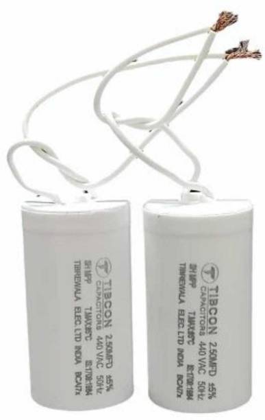 Spinxx 2.5 MFD TIBCON Capacitor for Ceiling Fan &amp; Mini Cooler Motor ( Pack of 2 ) Motor Control Electronic Hobby Kit