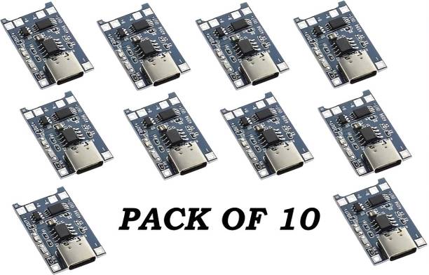 adiyam TP4056 Type-C Input USB 5V 1A 18650 Lithium Battery Charger Module (10 Piece) Micro Controller Board Electronic Hobby Kit