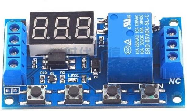Khyrud 6-30V 1 Channel Power Relay Module with Adjustable Timing Cycle Electronic Components Electronic Hobby Kit