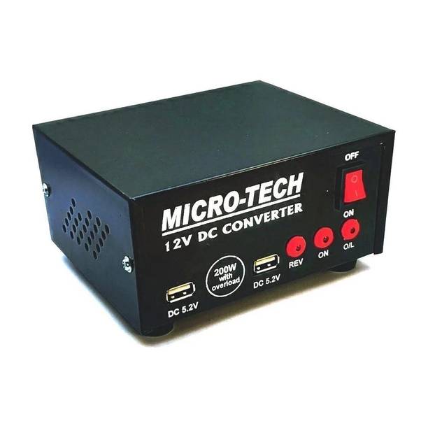Microtech 200 Watt Converter 12v dc to ac inverter kit for SMPS, DVD, LED TV Interconnect Electronic Hobby Kit