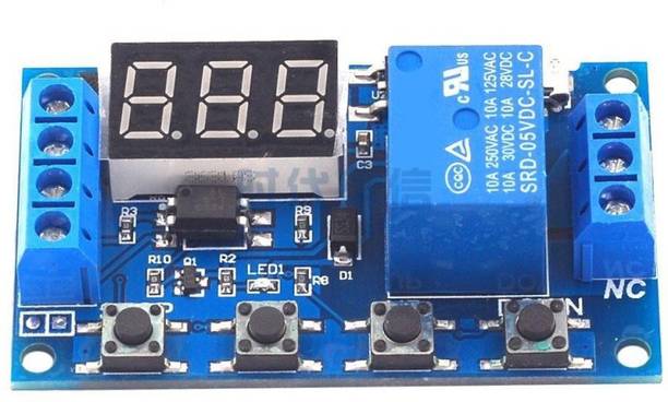 circuitcomponents 6-30V 1-Channel Power Relay Module with Adjustable Timing Cycle Electronic Components Electronic Hobby Kit