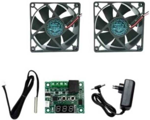 Eshmeet Incubator W1209 + 12v 2Amp Adapter + 2 Piece fan For Diy Incubator Temperature Sensor and Controller Electronic Hobby Kit